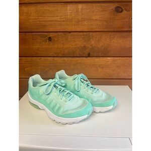 Nike Air Max Invigor Print GS  Aqua Green White Sz  6.5Y Big Girls Shoes AH5261-
